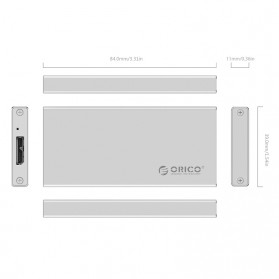 Orico mSATA to USB 3.0 Micro B SSD Enclosure Adapter Case - MSA-U3 - Silver - 4