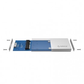 Orico mSATA to USB 3.0 Micro B SSD Enclosure Adapter Case - MSA-U3 - Silver - 5