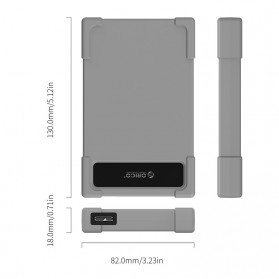Orico 2.5 HDD Enclosure USB 3.0 - 28UTS-U3 - Gray - 4