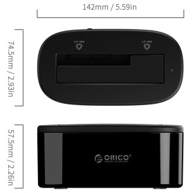 Orico HDD Docking 1 Bay USB 3.0 - 6218US3 - Black - 4