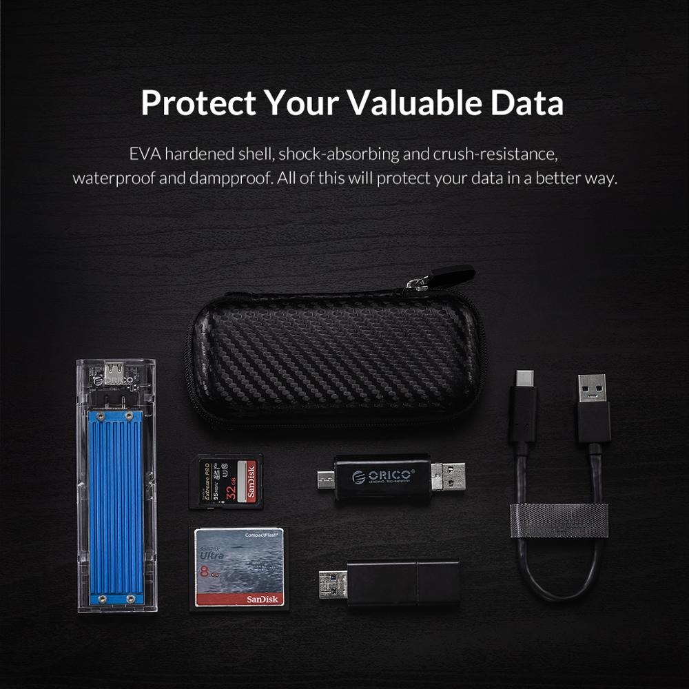 Gambar produk Orico EVA Shockproof Case Eksternal SSD NVME M.2 Hard Drive - M2PH01