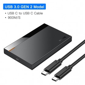 Baseus Full Speed HDD Enclosure Case 2.5 Inch USB Type-C Gen2 - CAYPH-C01 - Black