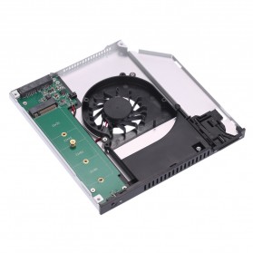 Caddy NGFF M.2 SSD Laptop Universal 9.5mm dengan Kipas Pendingin - White - 4
