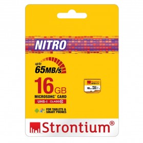 Strontium Nitro 433X MicroSDHC UHS1 65MB/s Class 10 16GB - SRN16GTFU1R - 2