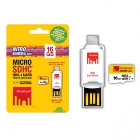 Strontium Nitro 433X MicroSDHC UHS-1 65MB/s Class 10 16GB with OTG Card Reader - SRN16GTFU1T - 4
