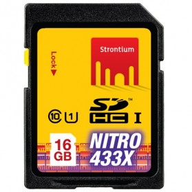 Strontium Nitro 433X SDHC UHS-1 65MB/s Class 10 16GB - SRN16GSDU1 - Yellow - 1