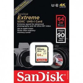 SanDisk Extreme SDXC Card UHS-I V30 U3 Class 10 (90MB/s) 64GB - SDSDXVE-064G - 2