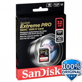 SanDisk Extreme Pro SDHC Card UHS-II U3 Class 10 4K (300MB/s) 32GB - SDSDXPK-032G-GN4IN