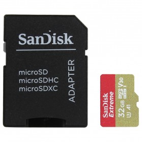 Sandisk MicroSDXC Extreme A1 V30 UHS-1 (100MB/s) 32GB with Adaptor - SDSQXAF-032G-GN6MA - Black - 2