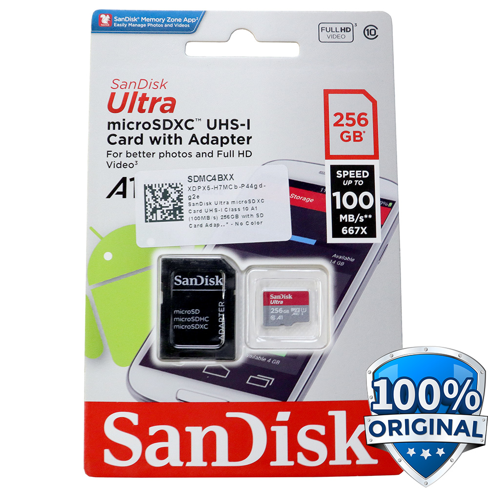 Sandisk Ultra Microsdxc Card Uhs I Class 10 A1 100mb S 256gb With Sd Card Adapter Sdsquar 256g Jakartanotebook Com