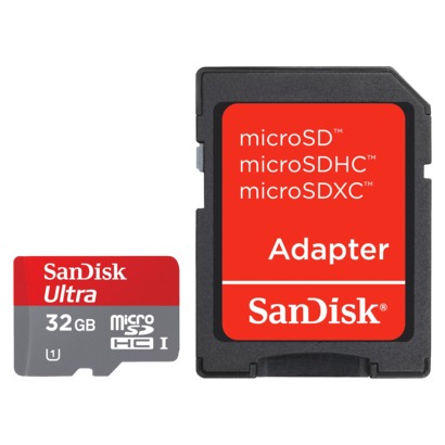 SanDisk Ultra microSDHC Card UHS-I Class 10 (48MB/s) 32GB 