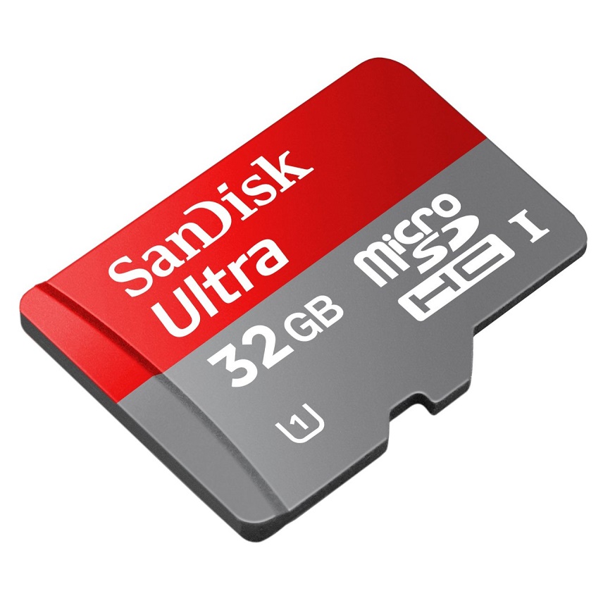 SanDisk Ultra microSDHC Card UHSI Class 10 (48MB/s) 32GB with SD Card