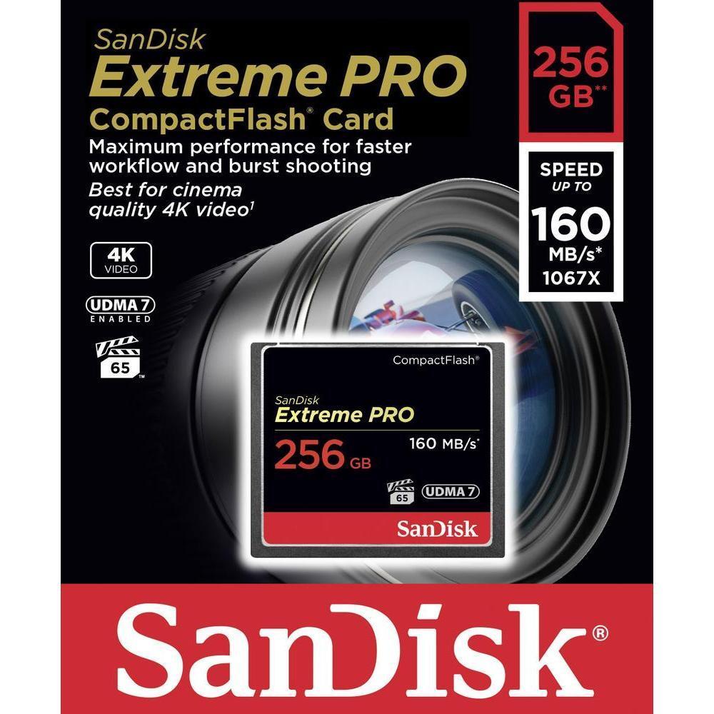 SanDisk Extreme PRO Compact Flash Card (160MB/s) 256GB SDCFXPS256G