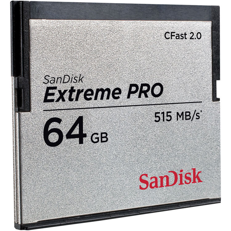 SanDisk Extreme Pro CFast 2.0 Compact Flash Card (515MB/s) 64GB