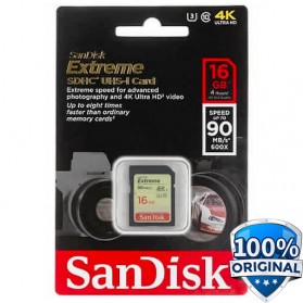 SanDisk Extreme SDHC Card UHS-I Class 10 V30 (90MB/s) 16GB - SDSDXNE-016G-GNCIN