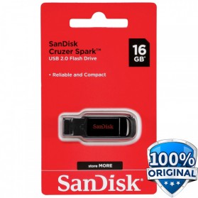 Jual Micro SD Card - Sandisk Cruzer Spark USB Flashdisk 16GB - SDCZ61-016G - Black