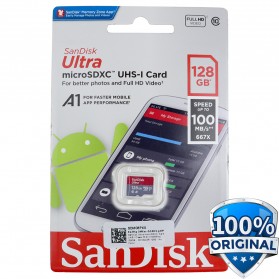 SanDisk Ultra microSDHC Card UHS-I Class 10 A1 (100MB/s) 128GB - SDSQUAR-128G-GN6MN