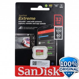 Sandisk MicroSDXC Extreme A1 V30 UHS-1 (100MB/s) 32GB - SDSQXAF-032G-GN6MN