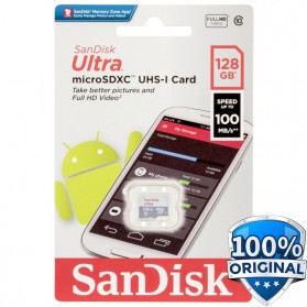 SanDisk Ultra microSDHC Card UHS-I Class 10 (100MB/s) 128GB - SDSQUNR-128G-GN6MN