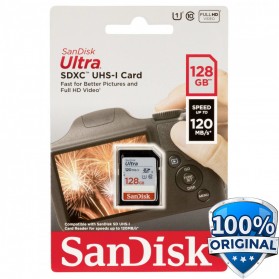SanDisk Ultra SDXC UHS-I Class 10 SD Card (120mb/s) 128GB - SDSDUN4-128G-GN6IN
