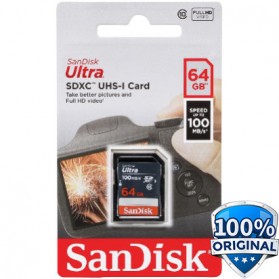 SanDisk Ultra SDXC UHS-I Class 10 SD Card (100mb/s) 64GB - SDSDUNR-64G-GN3IN