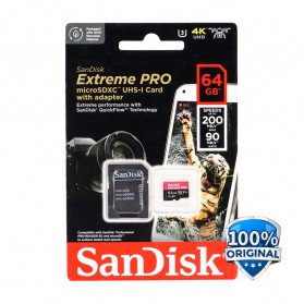 Sandisk MicroSDXC Extreme Pro V30 A2 U3 4K (200MB/s) 64GB - SDSQXCU-064G