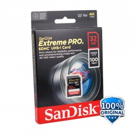 Sandisk SD Card Extreme Pro V30 U3 4K 32GB - SDSDXXO-032G