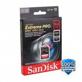 Sandisk SD Card Extreme Pro V30 U3 4K 64GB - SDSDXXU-064G