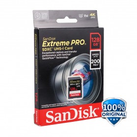 Sandisk SD Card Extreme Pro V30 U3 4K 128GB - SDSDXXD-128G