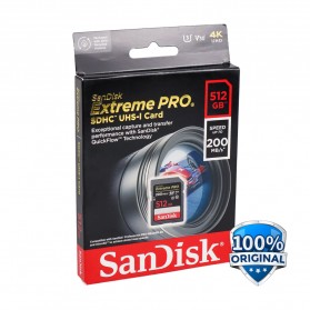 Sandisk SD Card Extreme Pro V30 U3 4K 512GB - SDSDXXD-512G