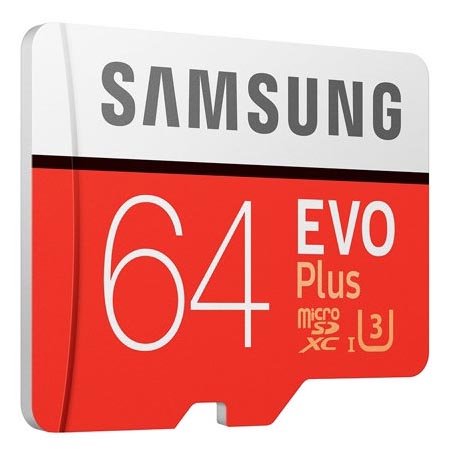 Gambar produk Samsung MicroSDXC EVO Plus Class 10 UHS-1 (100MB/s) 64GB with SD Adapter - MB-MC64GA