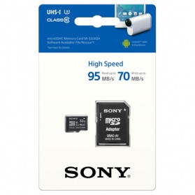 Sony MicroSDXC UHS-I U3 Class 10 (95MB/s) 64GB with SD Card Adapter - SR-64UX2A - 3