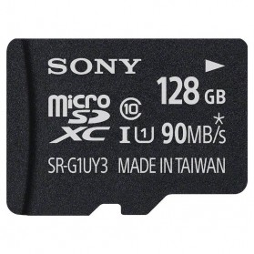Sony MicroSDHC UHS-I Class 10 (90MB/s) 128GB with SD Card Adapter - SR-G1UY3A - 1