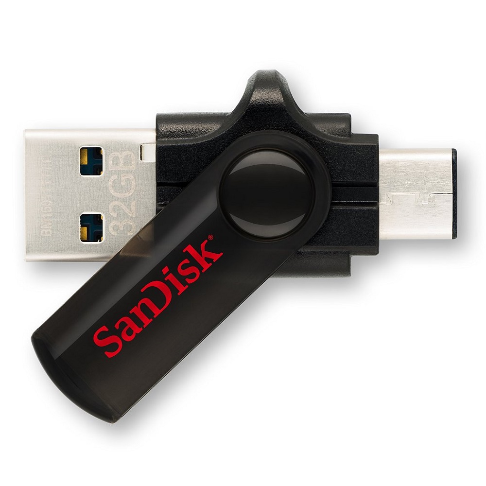 SanDisk Dual USB Drive Type-C 32GB - SDDDC-032G - Black 