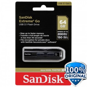 Sandisk Extreme Go Flashdisk USB 3.1 64GB - SDCZ800 - Black - 1