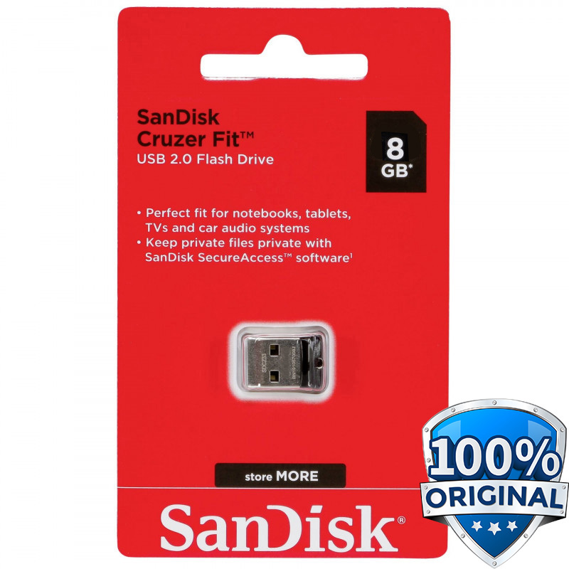 SanDisk Cruzer Fit USB Flash Drive 8GB - SDCZ33-008G-G35 -  JakartaNotebook.com