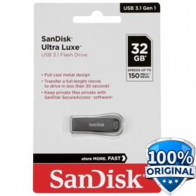 SanDisk Ultra Luxe USB Flashdisk USB 3.1 32GB - SDCZ74-032G - Silver - 1