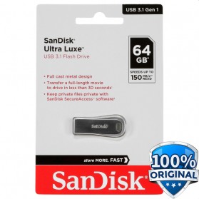 SanDisk Ultra Luxe USB Flashdisk USB 3.1 64GB - SDCZ74-064G - Silver