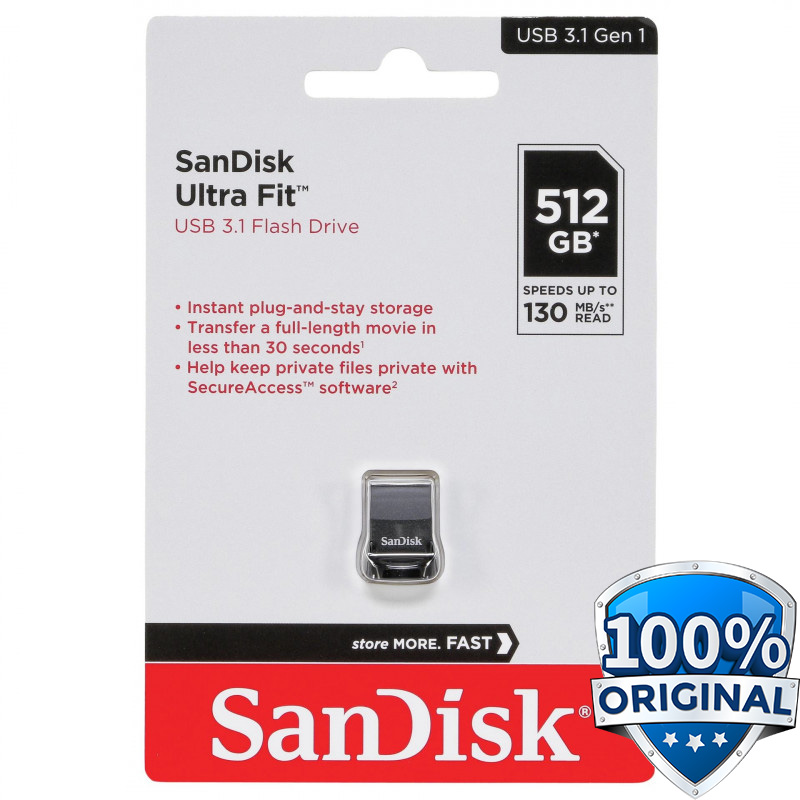 Sandisk Ultra Fit Usb 3 1 Flashdisk 512gb Sdcz430 Black Jakartanotebook Com
