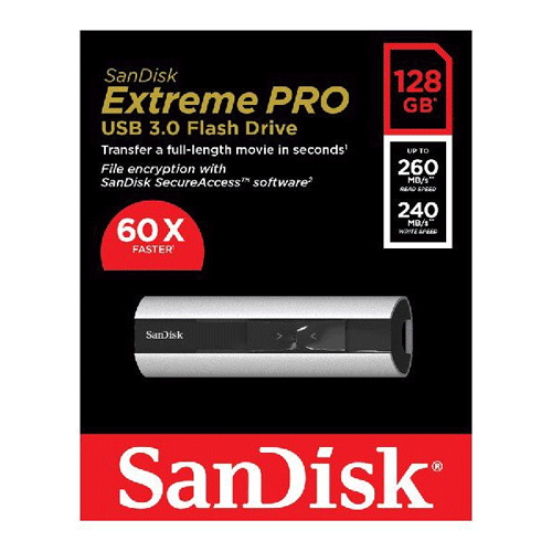 SanDisk Cruzer Extreme Pro USB 3.0 Flash Drive 128GB