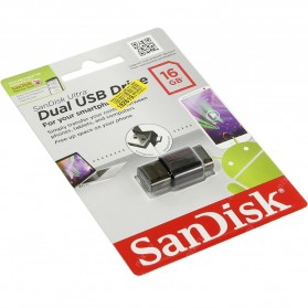 SanDisk Ultra Dual USB Drive 16GB - SDDD-016G - Black 