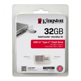 Kingston DataTraveler microDuo 3C USB Type-C & USB 3.1 - 32GB - Silver - 5
