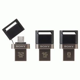 Sony USM32SA1 MicroVault USB Flash Drive OTG - 32GB - Black - 3