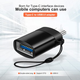 Robotsky USB Female to USB Type C OTG Adaptor - US154 - Black - 3