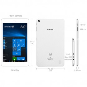 Chuwi HI8 Pro Dual OS Windows 10&Android Z8300 Type-C 2GB 32GB 8 Inch - White - 6