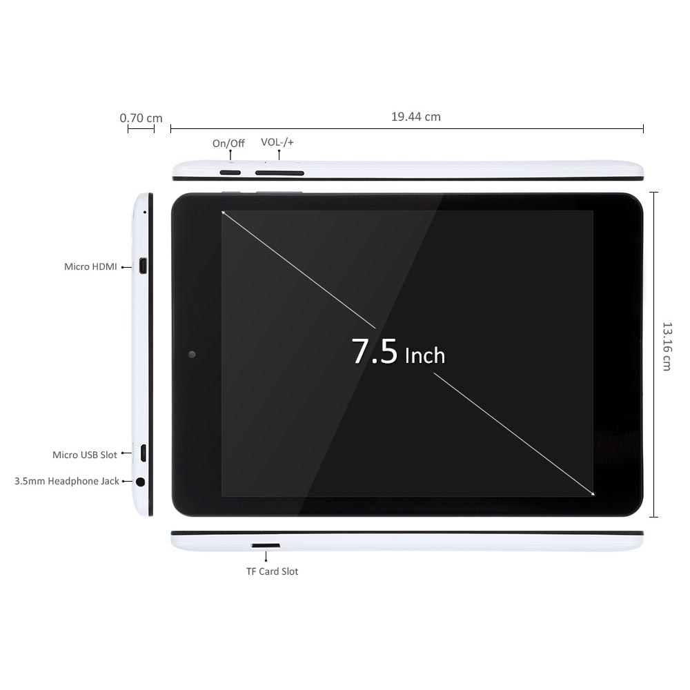 Teclast X89 Kindow Dual Os Windows 10 Android 4 4 32gb 7 5 Inch Hd Tablet Pc White Jakartanotebook Com