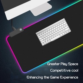 TaffGO Gaming Mouse Pad Glowing RGB LED High Precision 300 x 790 x 4 mm - HY-001 - Black - 3