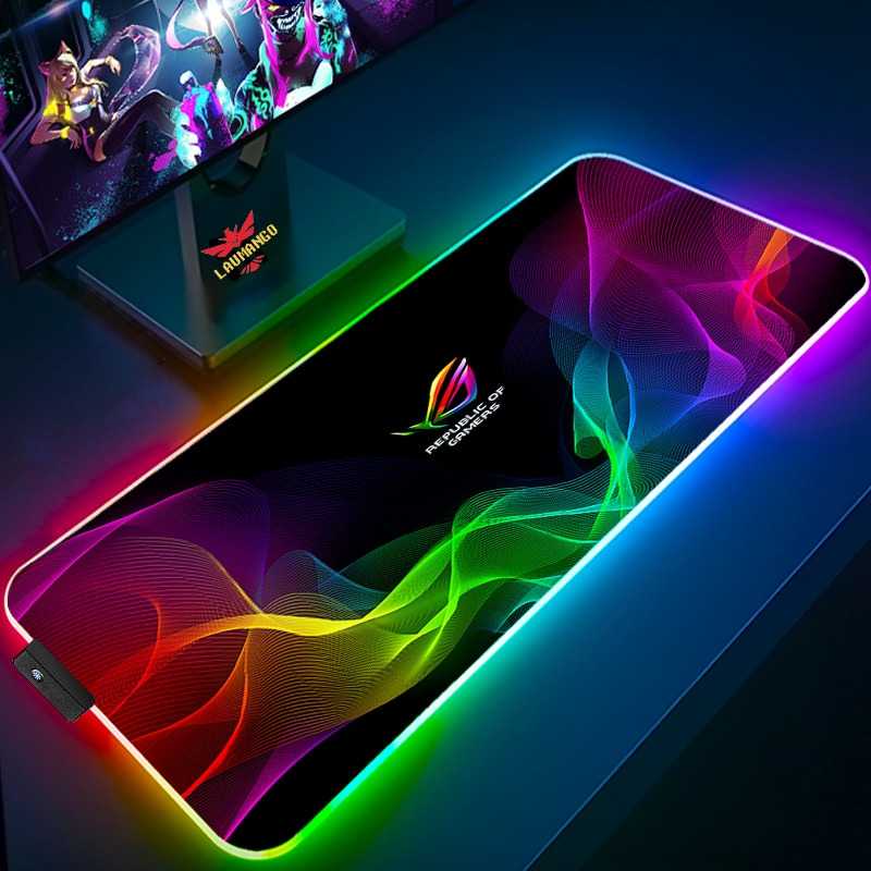 TaffGO ASUS ROG Gaming Mouse Pad Illuminated LED RGB 800x300x3mm GMS
