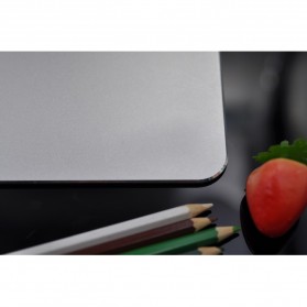 Metal Mouse Pad Rubber Feet (240 x 180 x 3mm) - 151210 - Silver - 10