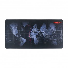 TaffGO Gaming Mouse Pad XL Desk Mat Motif Peta Dunia 300 x 600 x 2 mm - MP002 - Black